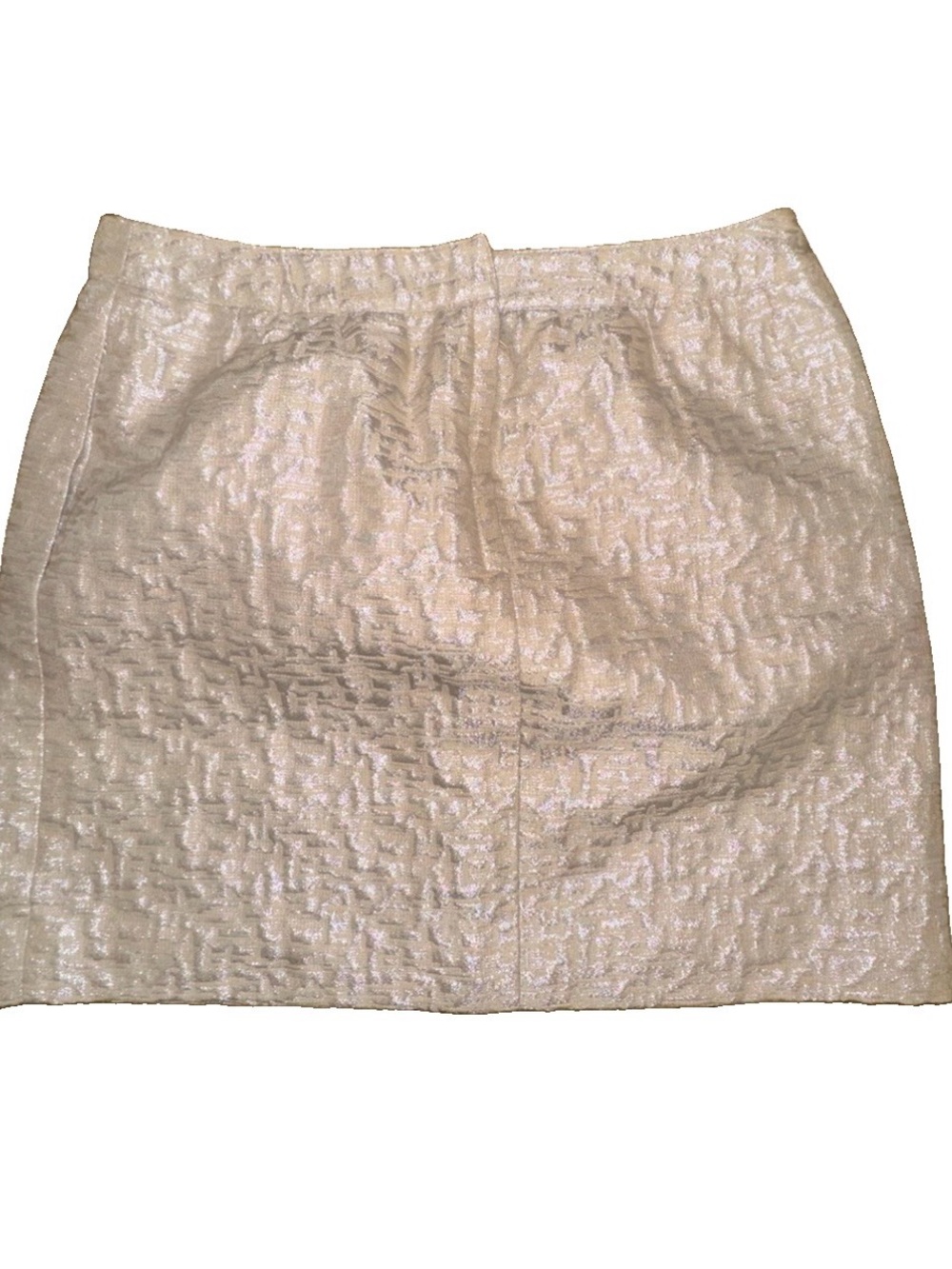 Ann Taylor Cream Textured Mini Skirt